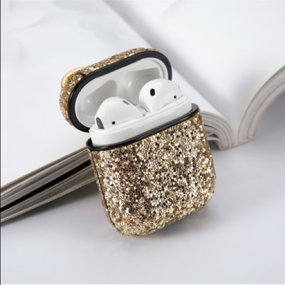 New Nanette Lepore Black & Gold Crystal Airpods Case Tech Accessory - Picture 12 of 15